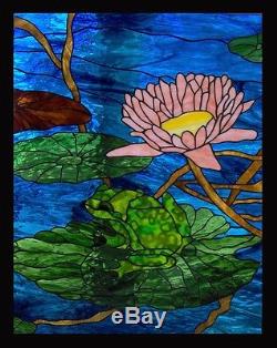 Frog Pond Stained Glass Window Panel EBSQ Artist