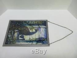 GLASSMASTERS Louis C. Tiffany Peacock Stained Glass Window Panel Sun Catcher