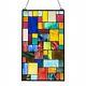 Geometric Design Stained Glass Tiffany Style Hanging Window Panel Suncatcher