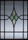 Geometrical Midsize Old English Leaded Stained Glass Window 19.25 X 26.25