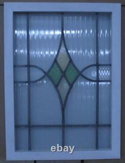 Geometrical Midsize Old English Leaded Stained Glass Window 19.25 X 26.25