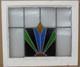 Geometrical Midsize Old English Leaded Stained Glass Window 22 X 19.5