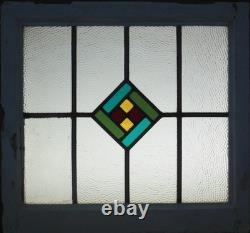 Geometrical Old English Leaded Stained Glass Window 21.25 X 20.25 Geometrical Old English Leaded Stained Glass Window 21.25 X 20.25