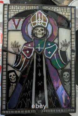Ghost Papa Emeritus 5 Inspired Stained Glass Panel