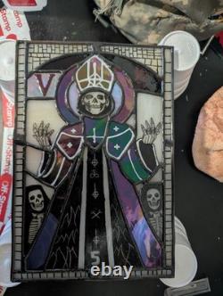 Ghost Papa Emeritus 5 Inspired Stained Glass Panel