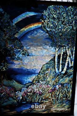 Glassmasters Louis C. Tiffany Stained Glass Window Panel Suncatcher Rainbows USA