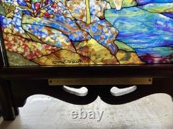 Glassmasters Louis C. Tiffany The Fawn Stained Glass Triptych Panel Screens