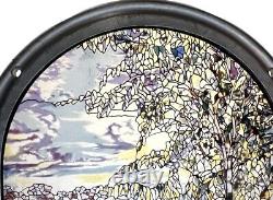 Glassmasters Stained Glass Suncatcher Wall Panel Waterfall Iris L. C. Tiffany 18