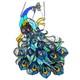 Glory Tiffany Peacock 17x25 Stained Glass Window Panel, Multi-Color