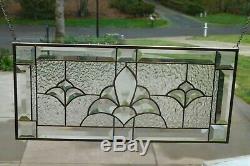 GorgeousClear stained glass and bevel window panel