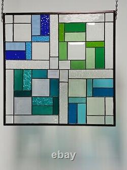 HARMONIOUS COLORS Stained Glass Panel, Window Hanging? 18.5X18.5HMD-US