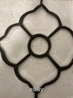 Hand Craft Leaded Stain Glass 15x15 Panel Sun Catcher-Beveled/Iridescent-Signed