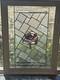 Hand Crafted Leaded Stained-Glass Window Panel Art Glass 19 X 14 Wood Frame