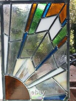 Hand Made Art Deco Stained Glass Panel