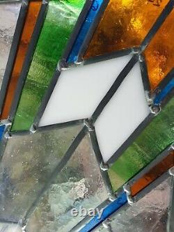 Hand Made Art Deco Stained Glass Panel