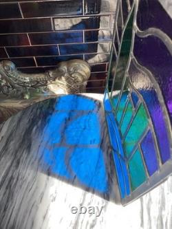 Hand crafted stained glass Art panel With City Scape city' 15x 12