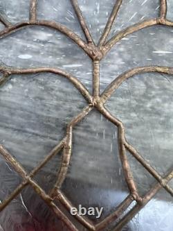 Handcrafted All Clear stained leaded glass Beveled window panel 14x14