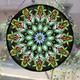 Handcrafted Arabella Tiffany-Style Victorian Stained Glass Window Panel