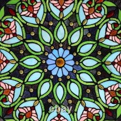 Handcrafted Arabella Tiffany-Style Victorian Stained Glass Window Panel