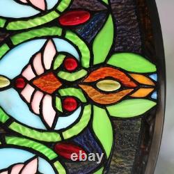 Handcrafted Arabella Tiffany-Style Victorian Stained Glass Window Panel
