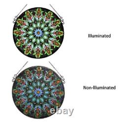 Handcrafted Arabella Tiffany-Style Victorian Stained Glass Window Panel