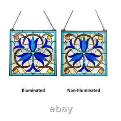 Handcrafted Bell-Flower Tiffany Style suncatcher Stained Glass Window Panel