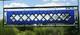 Handcrafted Blue Clear Beveled Stained Glass Panel (48.75 x 12.75 inches)