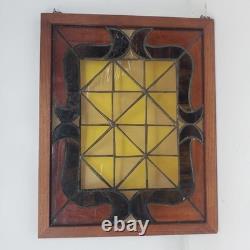 Handcrafted Stained Glass Panel 15 X 12 Designed and Framed By Hand 1979