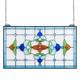 Handcrafted Stained Glass Window Panel, 26x16in, Fade-Resistant Glass