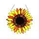 Handcrafted Sunflower Floral Design Tiffany Style Stained Glass Window Panel