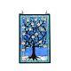 Handcrafted Tiffany Style Stained Glass Window Panel Tree of Life 20 W x 32 T