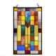 Handcrafted Tiffany stained glass Mosaic Design Window Panel 16x26