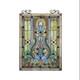 Handcrafted Tiffany-style Victorian stained Glass Window Panel suncatcher 18x25
