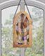 Handcrafted Victorian Framed stained glass window panel 24 X 22