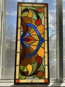 Handcrafted stain glass panel