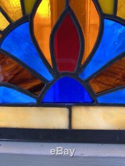 Handcrafted stain glass panel