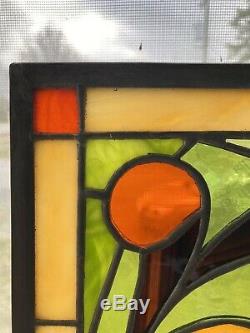 Handcrafted stain glass panel