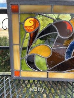 Handcrafted stain glass panel