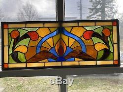 Handcrafted stain glass panel