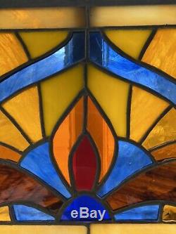 Handcrafted stain glass panel