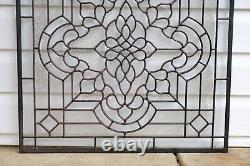 Handcrafted stained glass All Clear Beveled window panel, 24 x 24