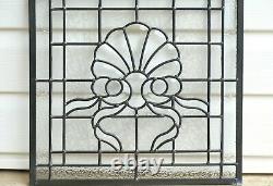 Handcrafted stained glass Clear Beveled window panel, 16 x 16