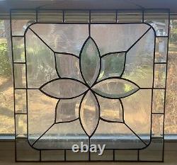 Handmade Clear Bevel And Glue Chip Stained Glass Panel