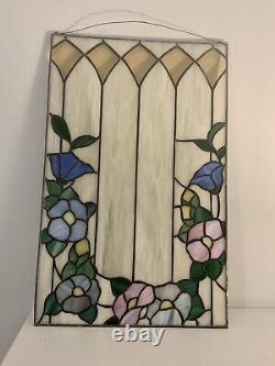 Handmade Floral Stained Glass Panel