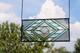 Handmade Olive & Seafoam Green Beveled Stained Glass Hanging Panel