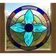 Handmade Stained Glass Round Flower Window Door Panel Made To Order Commissioned