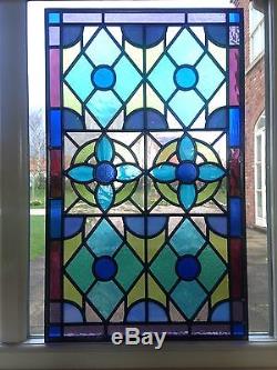 Handmade Stained Glass Window Door Panels, Made To Order, Large Panel