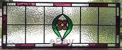 Handmade Stained Glass Window Door Panels Pink/purple Flower, Made To Order