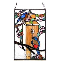 Handmade Tiffany Style Art Deco Stained Glass Window Panel Suncatcher 19x12