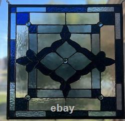 Handmade Tiffany-style Stained Glass Window Panel, Window Hanging, Transom 15x15